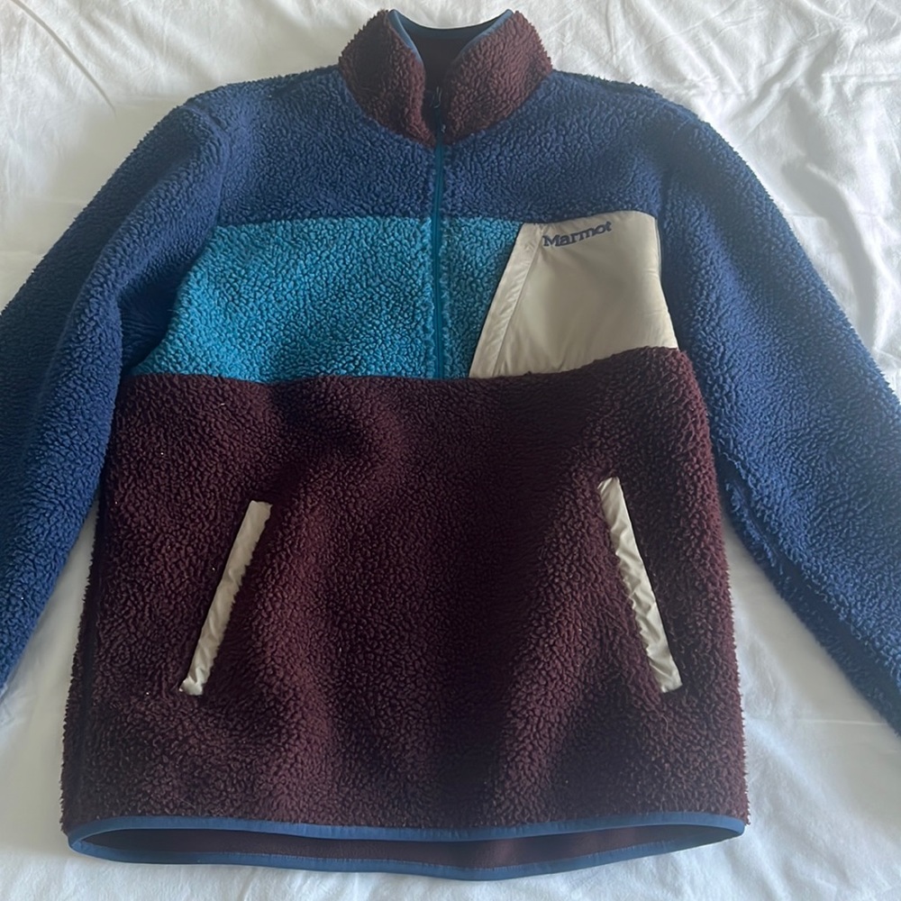 Marmot Colorblock Fleece Jacket Size Large